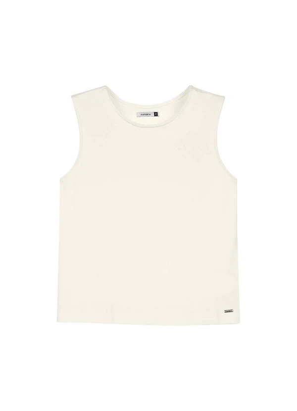 Marialícia - Regata Feminina Reta Bege 3