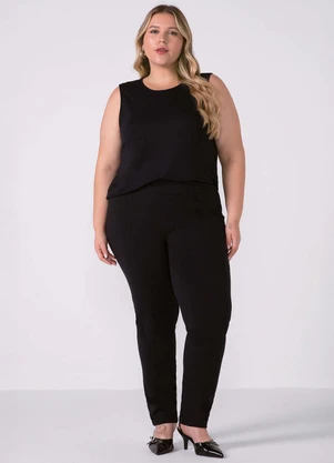 Marialícia - Regata Feminina Reta Preto - MARIALÍCIA