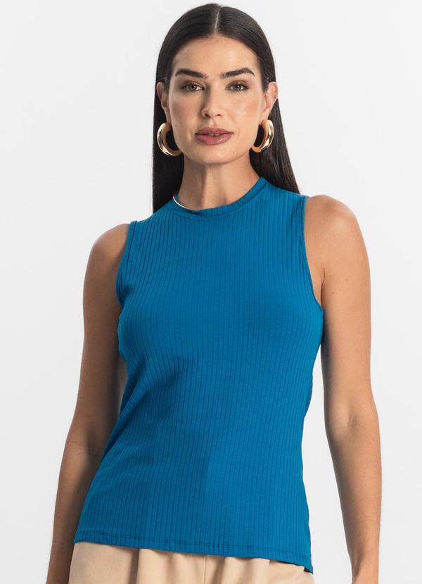 Rovitex - Regata Feminina Ribana Canelada Azul