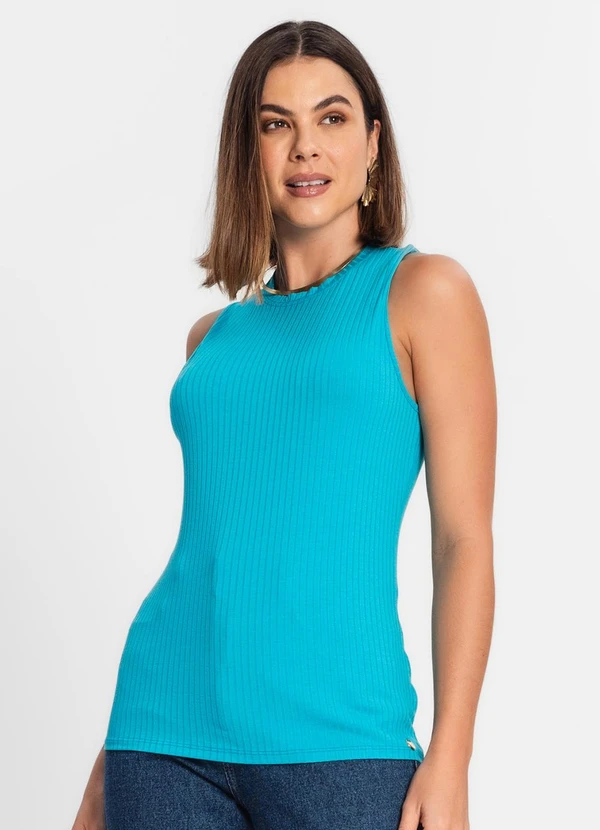 Rovitex - Regata Feminina Ribana Canelada Azul