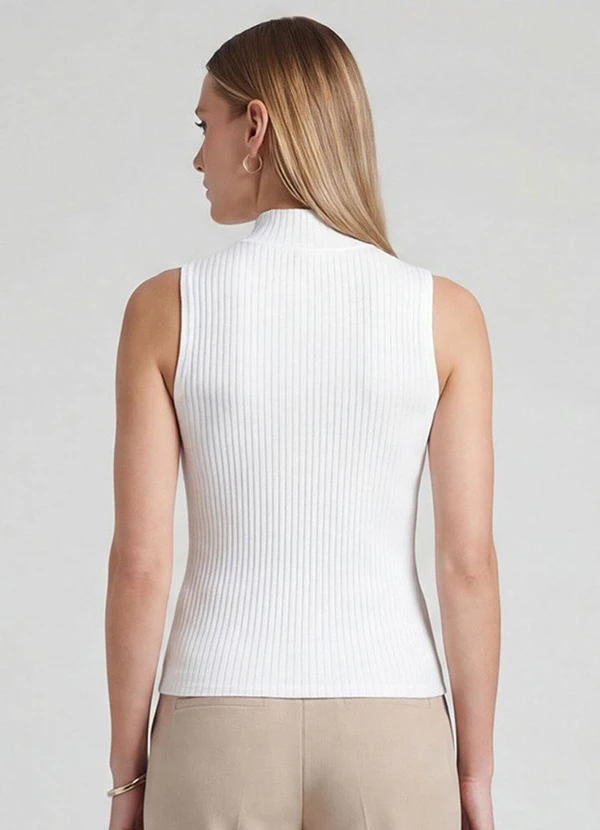 Infinita Cor - Regata Feminina Ribana Canelada Branco 2