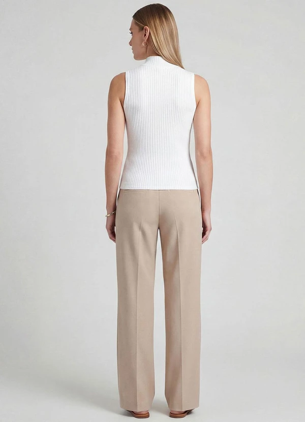 Infinita Cor - Regata Feminina Ribana Canelada Branco 4