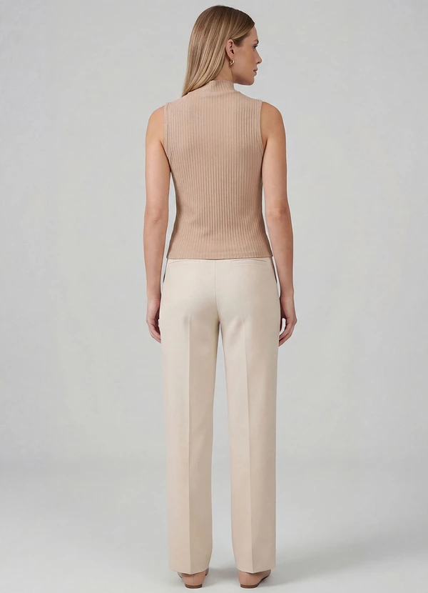 Infinita Cor - Regata Feminina Ribana Canelada Marrom 4