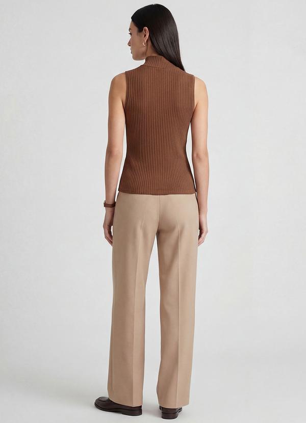 Infinita Cor - Regata Feminina Ribana Canelada Marrom 4