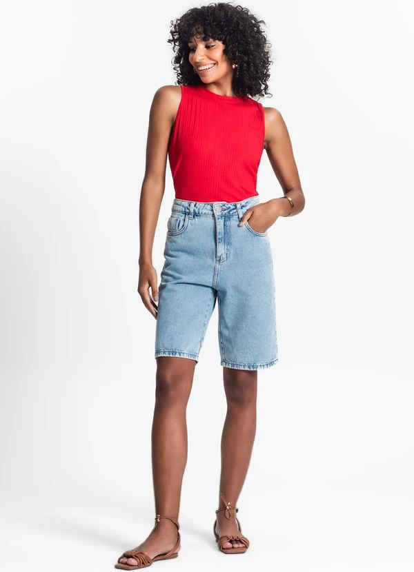 Rovitex - Regata Feminina Ribana Canelada Vermelho 3