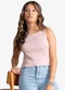 Minty - Regata Feminina Ribana com Strass Bege - variação: Bege