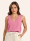 Endless - Regata Feminina Bege - variação: Rosa