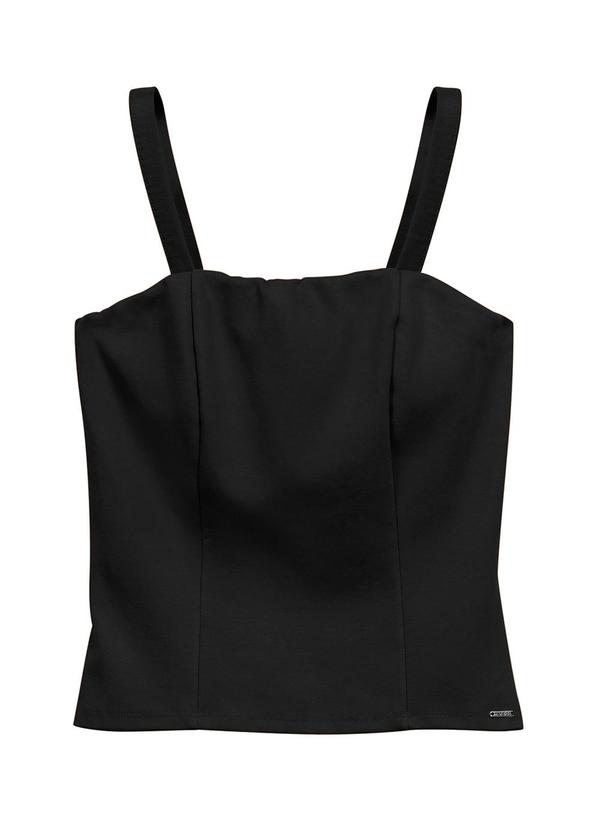 Marialícia - Regata Feminina Social Preto