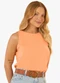 Rovitex - Regata Feminina Tecido Viscose Branco - variação: Laranja