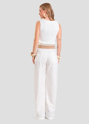 Dianna - Regata Feminina Texturizada Elegante Bege - DIANNA