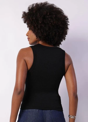 Torra - Regata Feminina Texturizada Preta - TORRA