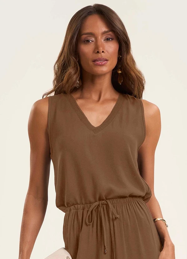 Rovitex - Regata Feminina Twill Cey Marrom