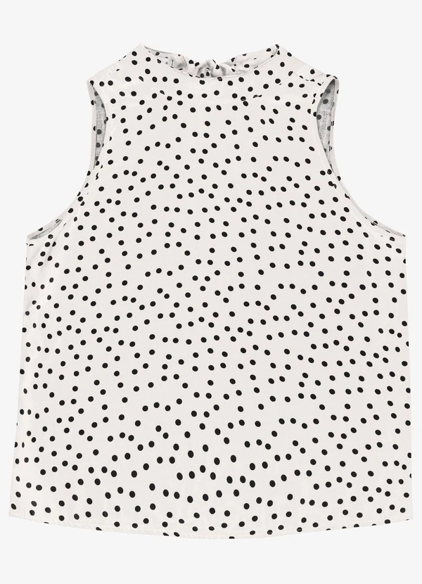 Endless - Regata Feminina Viscose Acetinada Estampa Bege