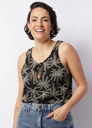 Torra - Regata Feminina Viscose Preta - TORRA