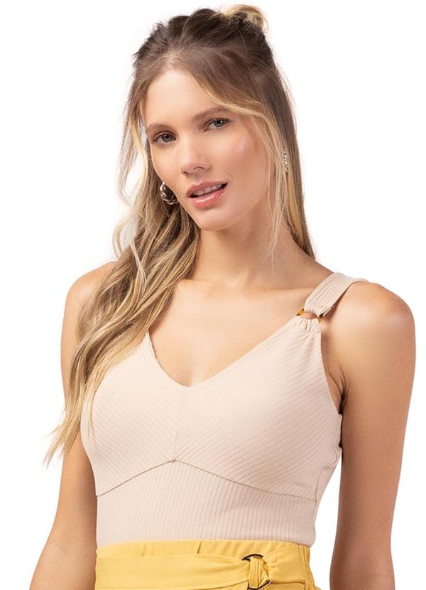 Marialícia - Regata Feminino Adulto Bege