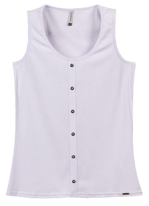 Marialícia - Regata Feminino Adulto Branco