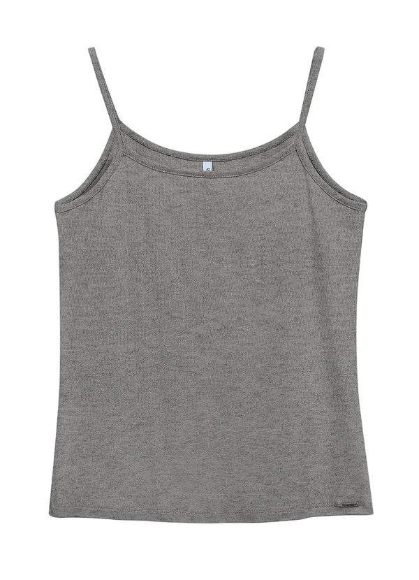 Marialícia - Regata Feminino Básicos Cinza