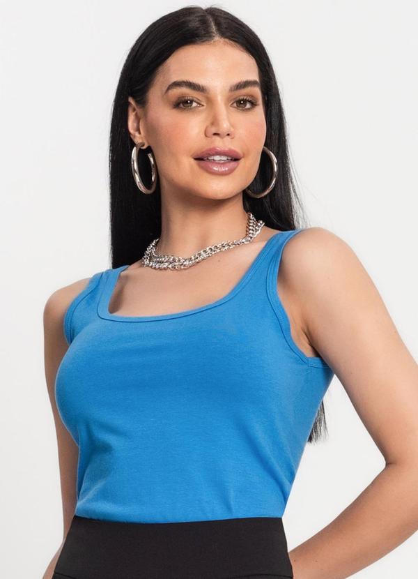 Rovitex - Regata Feminino Cotton 30 Básica Kohmar Azul