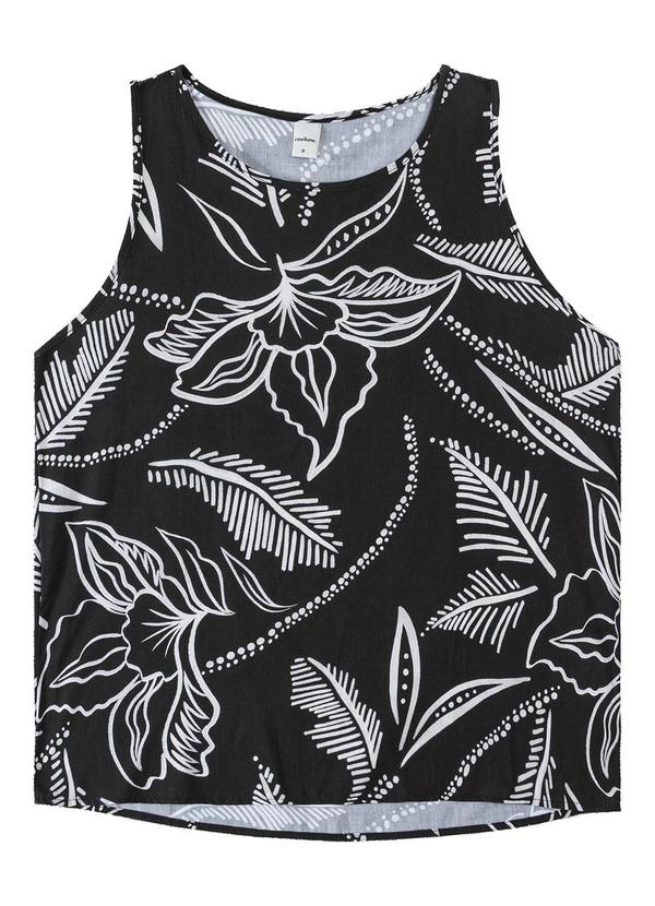 Rovitex - Regata Feminino em Viscose Khyara Preto