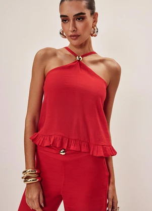 Elegance - Regata Frente Única Vermelho Red Pepper - ELEGANCE