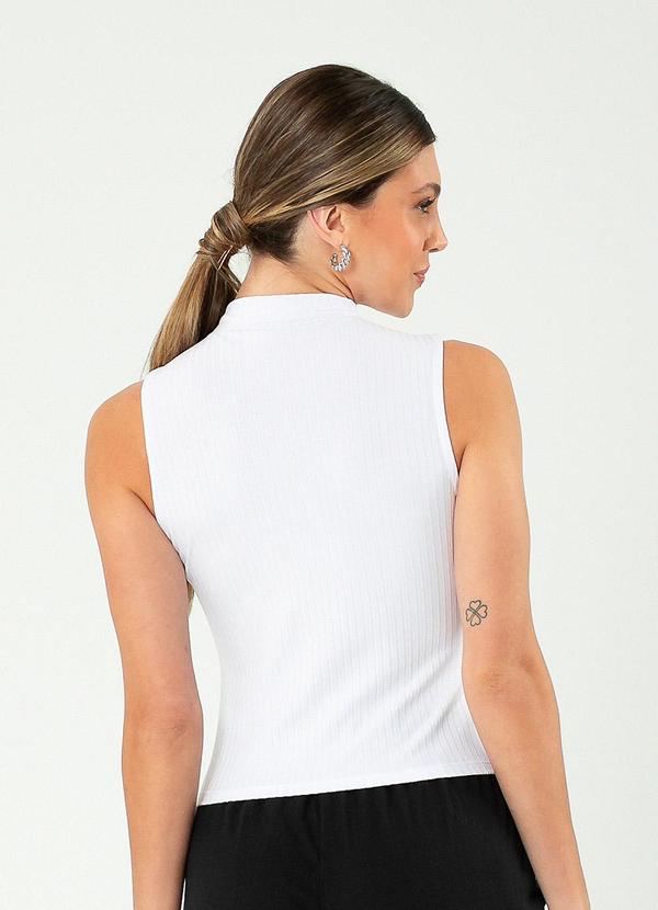 Cativa - Regata Gola Alta Canelada Branco 2