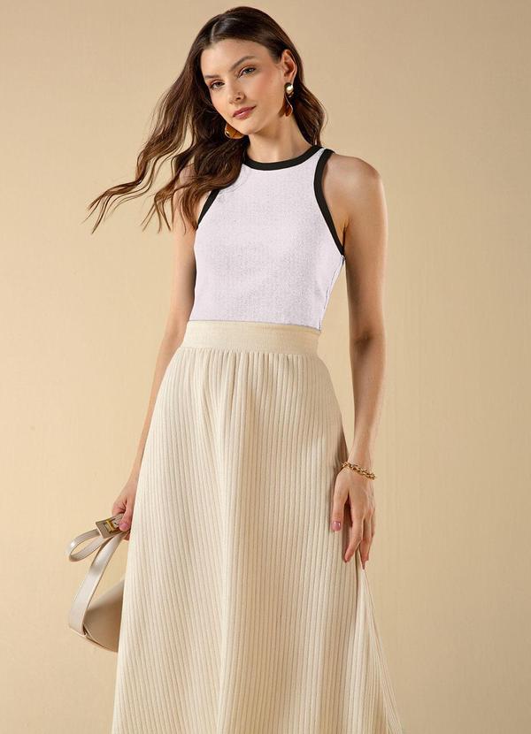 Use Modo - Regata Halterneck Contrastante Branco 2