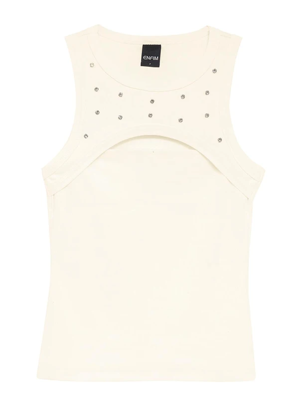 Enfim - Regata Justa com Rebites e Vazado Off White 3