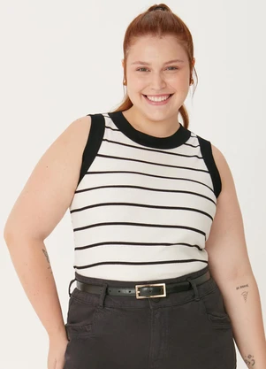 Malwee - Regata Justa Listrada Branco - MALWEE