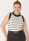 Malwee - Regata Justa Listrada Branco - variação: Branco