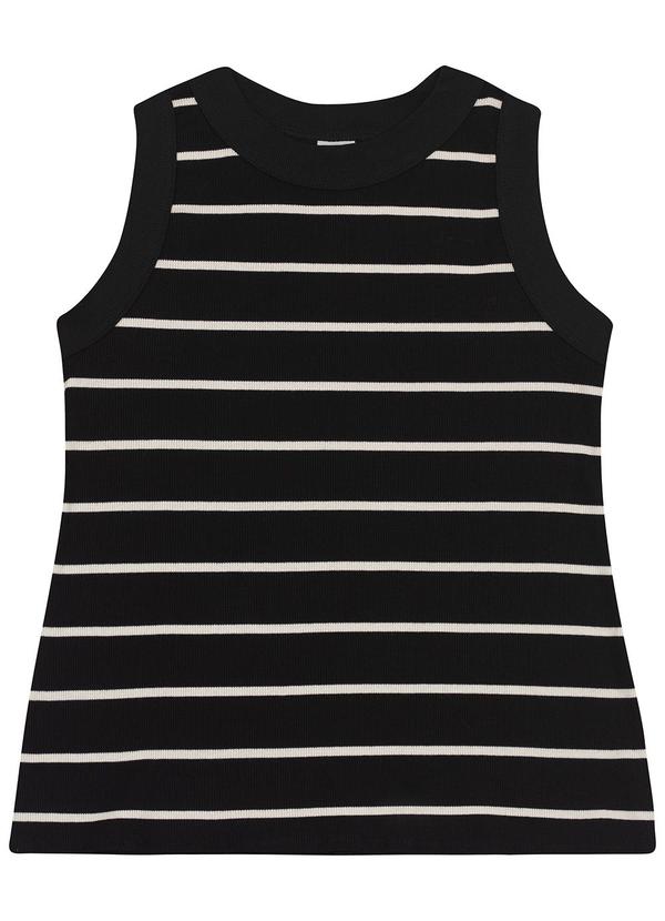 Malwee - Regata Justa Listrada Preto