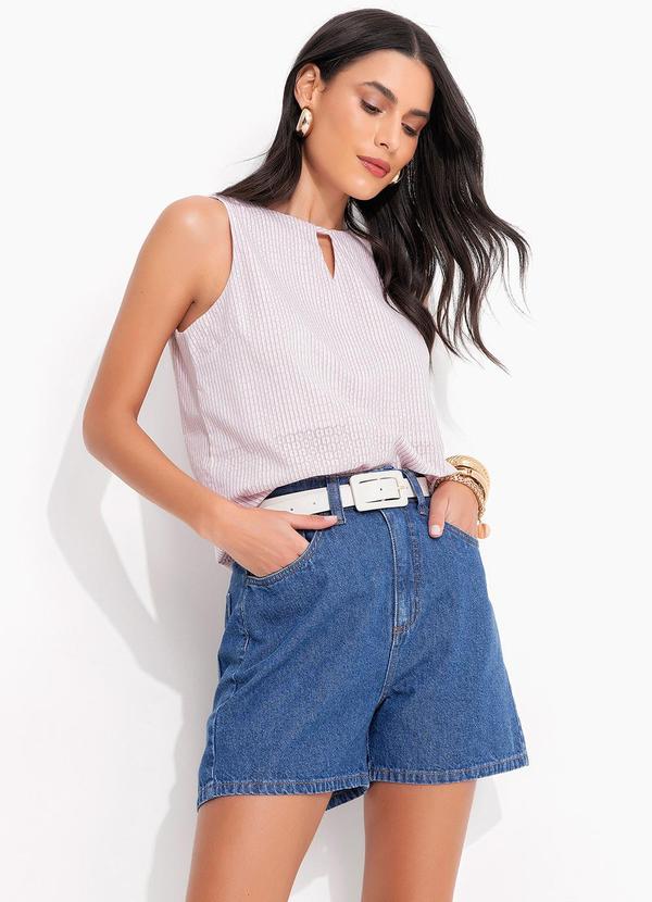 Quintess - Regata Listrado Devorê em Voil Devorê 9