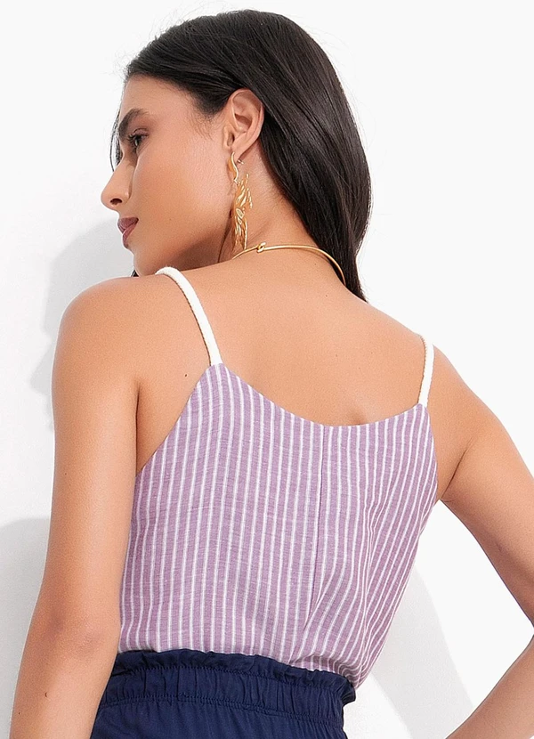 Quintess - Regata Listrado Rosé em Tricoline 2