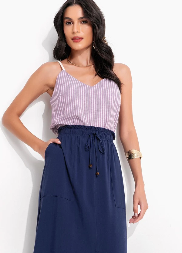 Quintess - Regata Listrado Rosé em Tricoline 5