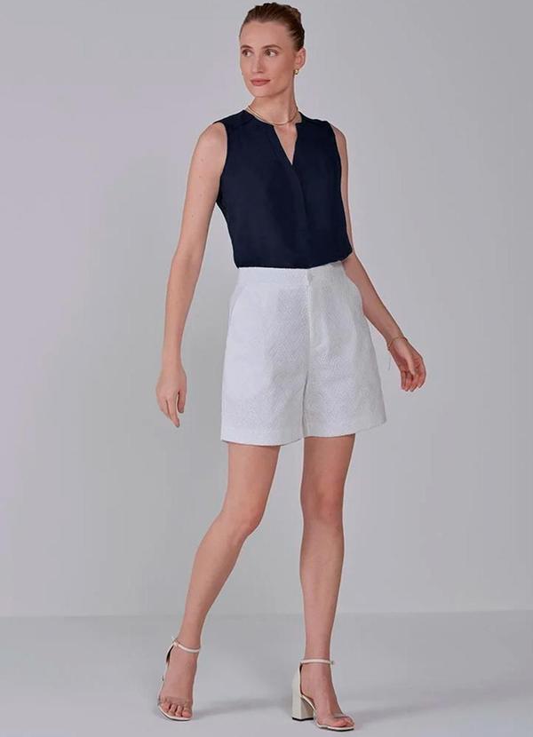 Principessa - Regata Marinho com Decote V Josiela Azul 5