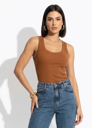 Colcci - Regata Marrom - COLCCI