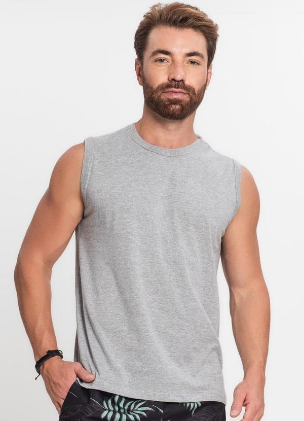 Rovitex - Regata Masculina Básica Cinza