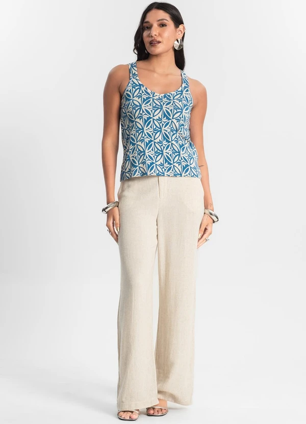 Rovitex - Regata Nadador Estampada Feminina Azul 3