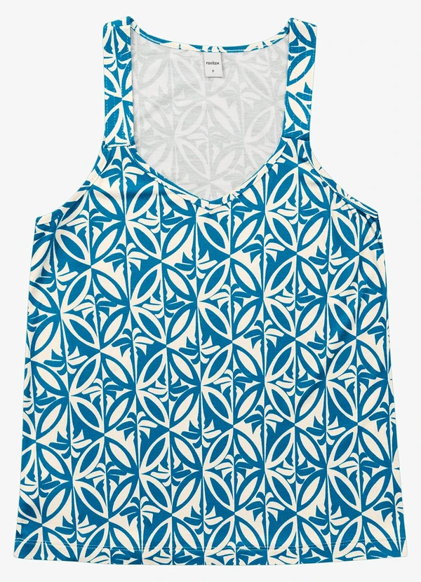 Rovitex - Regata Nadador Estampada Feminina Azul 5