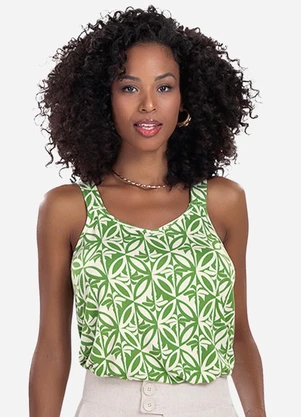 Rovitex - Regata Nadador Estampada Feminina Verde - ROVITEX