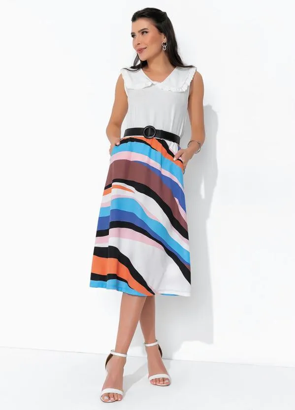 Queima Estoque - Regata Off White com Gola