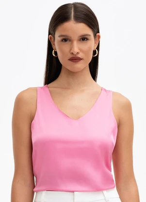 Principessa - Regata Pink com Decote V Zuleide - PRINCIPESSA