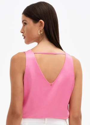 Principessa - Regata Pink com Decote V Zuleide - PRINCIPESSA