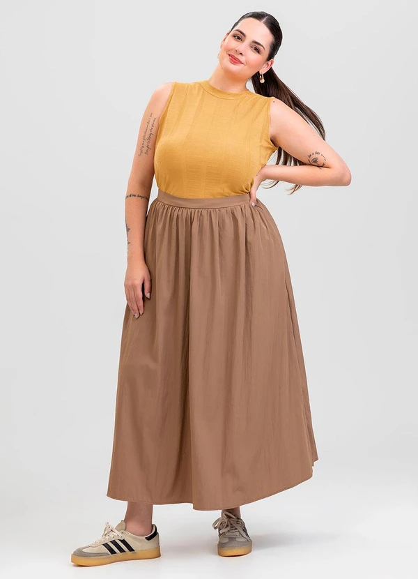 Cativa - Regata Plus Size em Canelado Amarelo 3