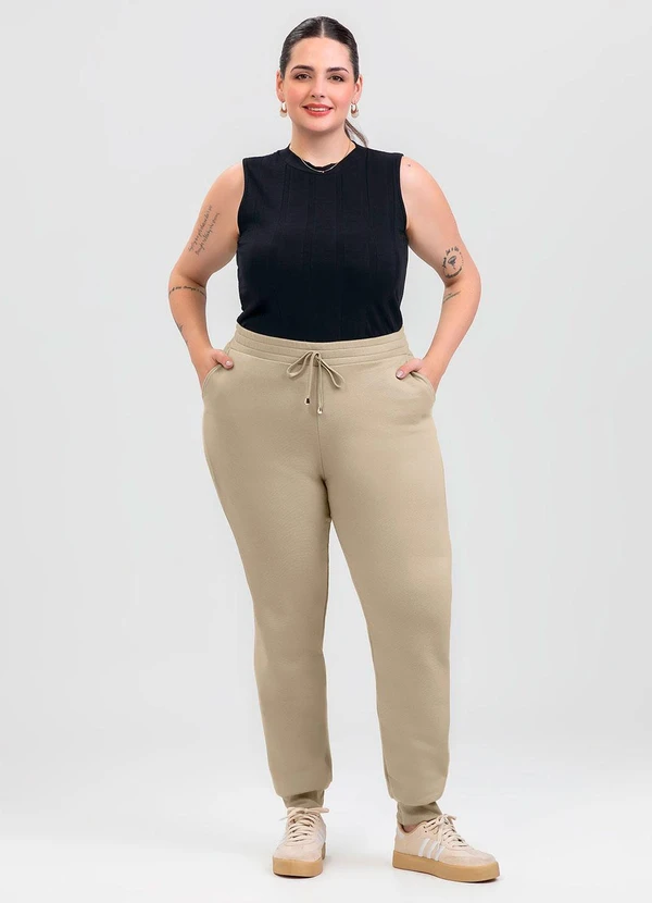 Cativa - Regata Plus Size em Canelado Preto 3