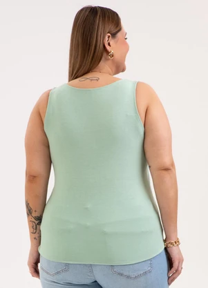 Habana - Regata Plus Size em Misturinha Verde - HABANA