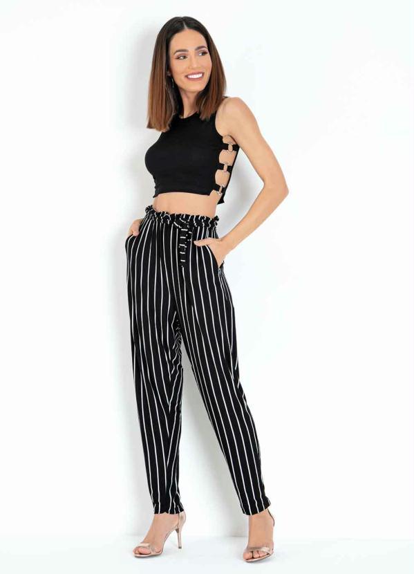 Queima Estoque - Regata Preta com Argolas Laterais 4