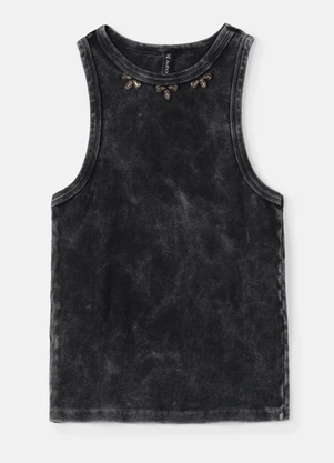 Authoria - Regata Preta com Strass Preto - AUTHORIA