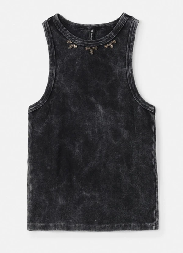 Authoria - Regata Preta com Strass Preto