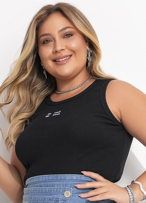 Quintess - Regata Preto em Canelado 5