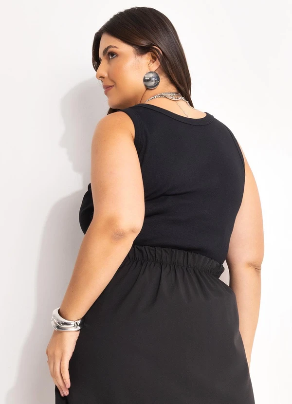 Marguerite - Regata Preto em Canelado 2